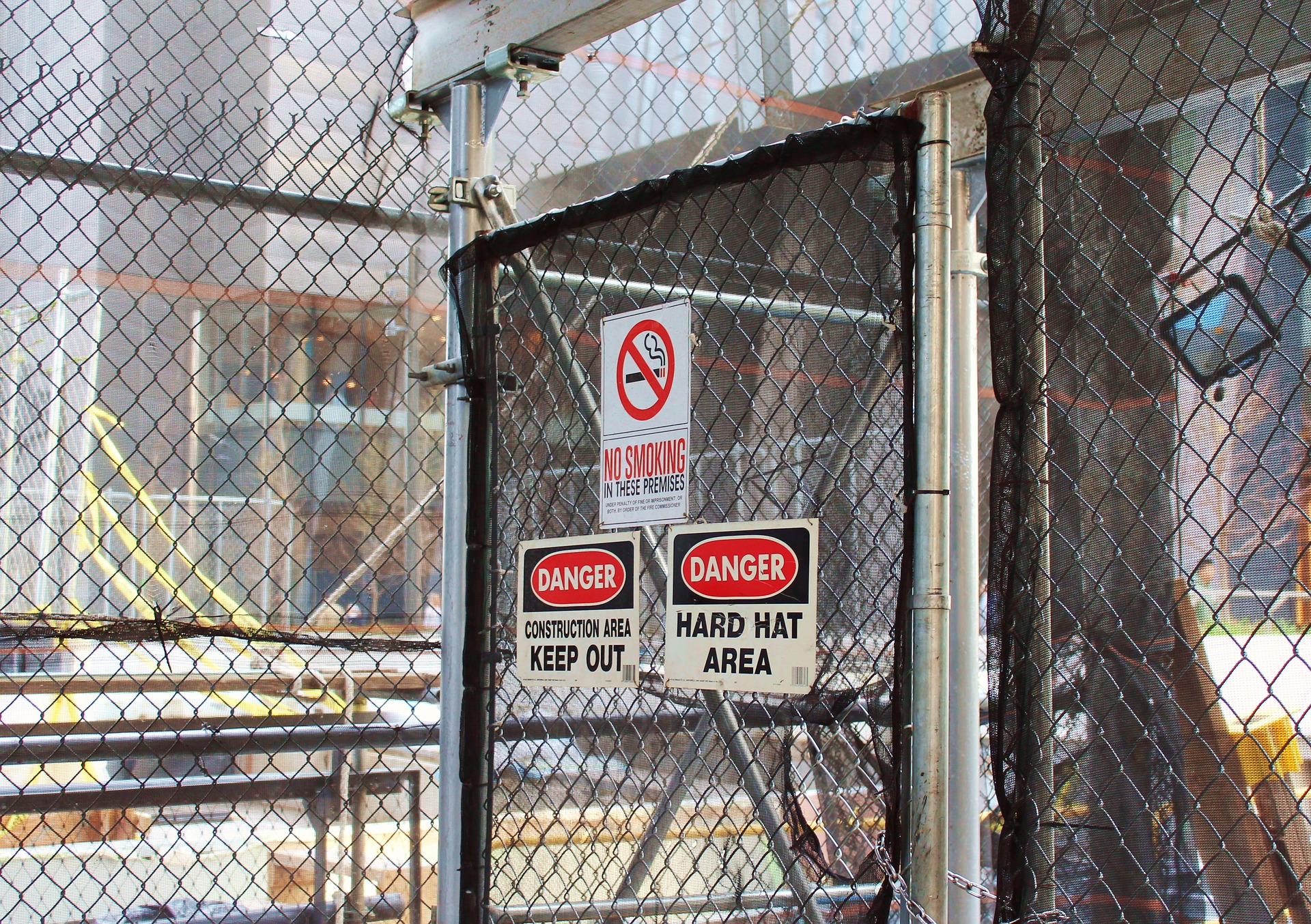 Fence with Warning Signs